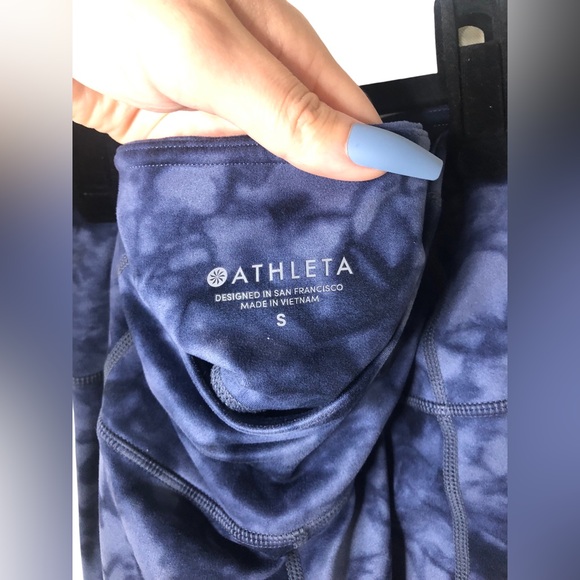 Athleta Blue Tye Dye Leggings Size Small - Picture 6 of 7